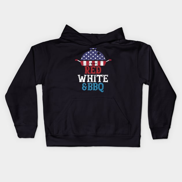 4th Of July American Flag Bbq Grilling Gril Men Women Premium Kids Hoodie by Stick Figure103